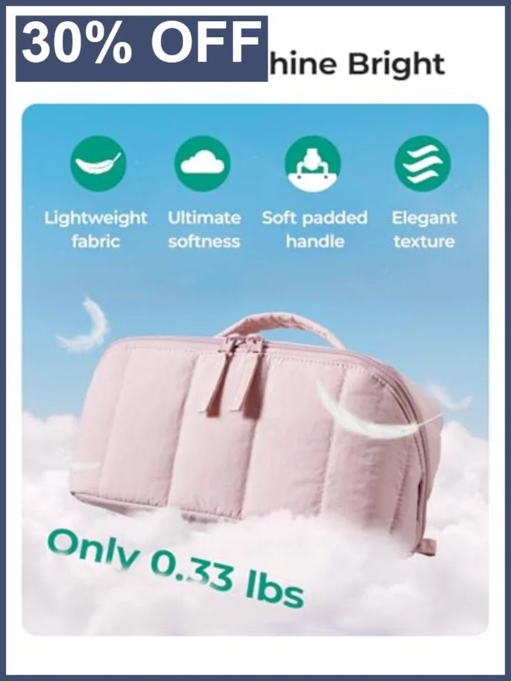 Puffy Quilted Open Flat Travel Makeup Bag Large Toiletry Organizer